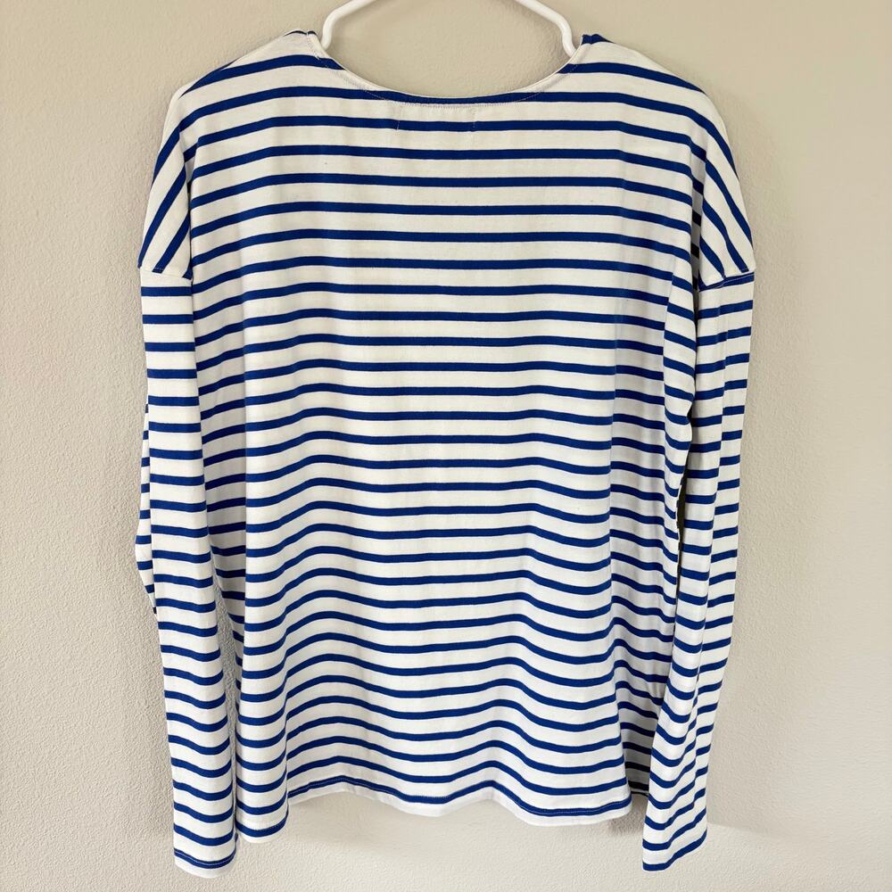 Pomander Place Hayden Blue Stripe Long Sleeve Tee (M) Tuckernuck - Picture 6 of 8